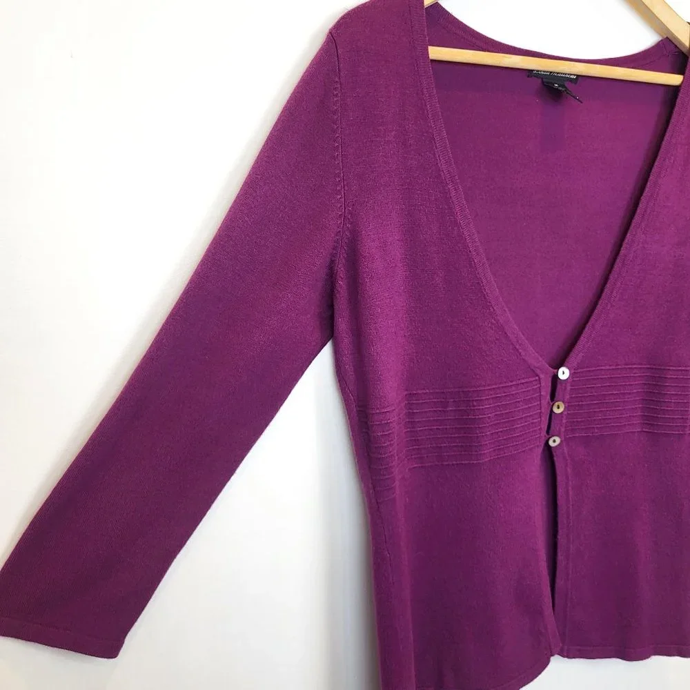 Linda Matthews Purple Shell and Cardigan Sweater Set, Size Medium, GUC - Picture 9 of 12